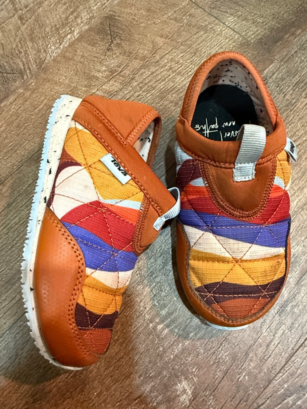 Teva Kids Orange Multi Quilted Slip-On Sneakers